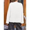 thumbnail image 3 of Womens Long Sleeve Cardigan Sweaters Button Down Knit Outerwear Oversized Chunky Open Front Coats, 3 of 6