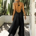 thumbnail image 3 of DPTALR Combinaison Décontractée pour Femmes Mode Dos Nu Pantalon Long Ample Solide Camisole, 3 of 8