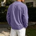 thumbnail image 7 of ZyeKqe Long Sleeve Tops for Men Corduroy Button Front Crewneck Pullover Golf Office Work Business Casual Shirts, 7 of 7