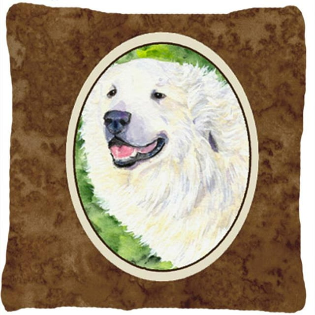 14 x 14 in. Great Pyrenees Fabric Decorative Pillow