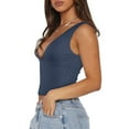 thumbnail image 5 of Wycnly Summer Saving Tank Top for Women Gym Tops for Women Going out Deep V Neck Slim Fit Tunic Tops Cute Solid Sleeveless Top Ladies Sleeveless Shirt, 5 of 7