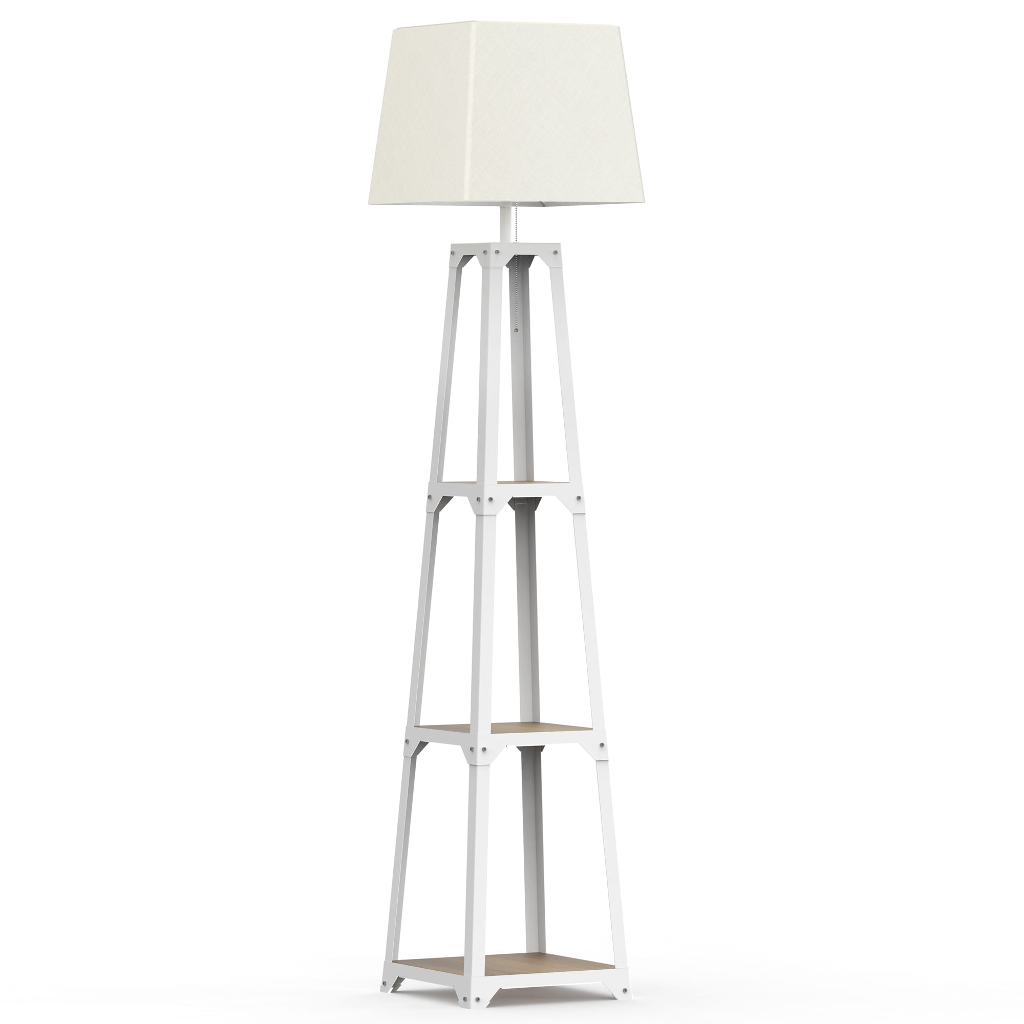 white shelf lamp