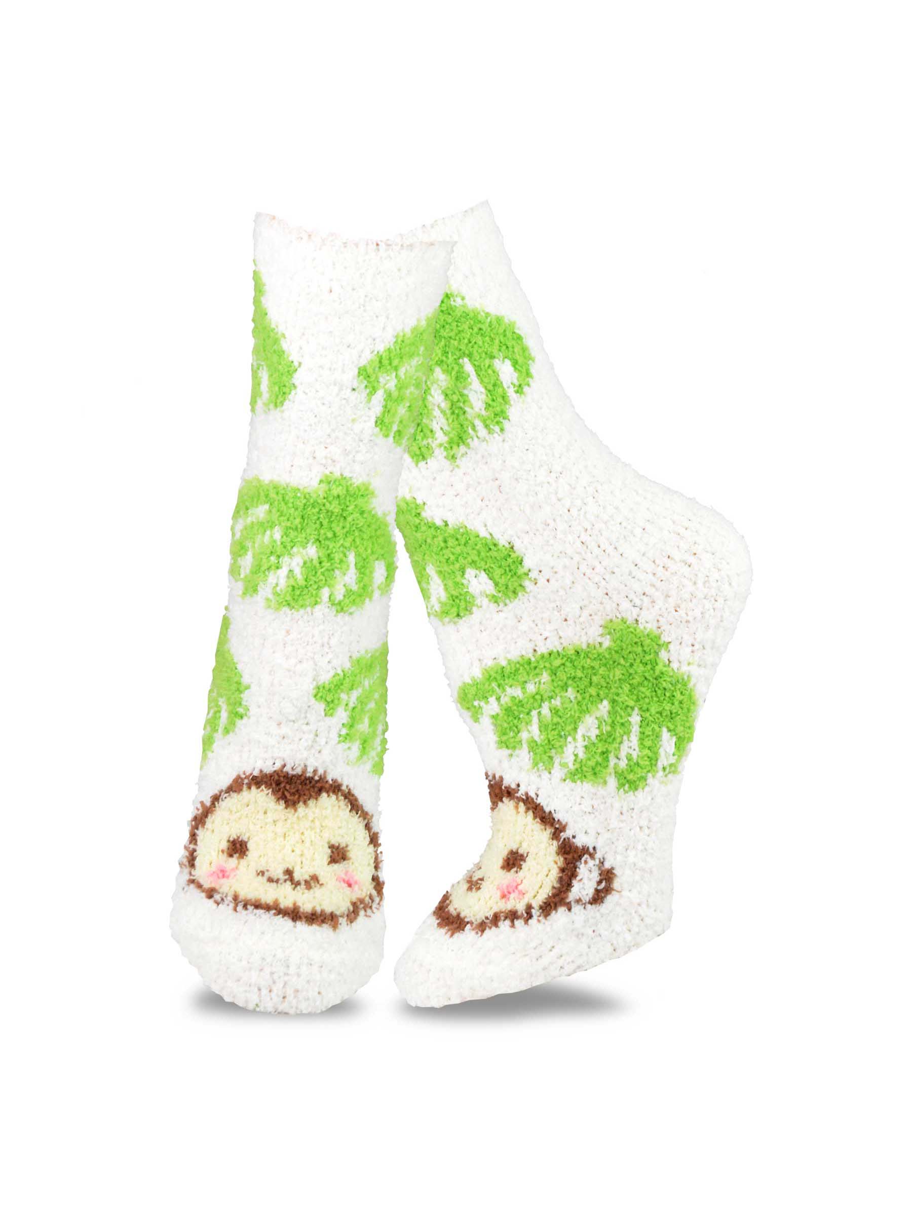 TeeHee Fashionable Cozy Fuzzy Slipper Crew Socks for Women 5-Pack - image 4 of 8