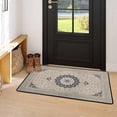 thumbnail image 4 of Washable Vintage Kitchen Mat 31"x20" Non Slip Soft Plush Low Profile Kitchen Rug, Distressed Medallion Oriental Style Sink Mat for Laundry Room Bedroom Office, 4 of 6