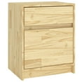 thumbnail image 4 of vidaXL 1/2x Solid Wood Pine Bedside Cabinet Nightstand Furniture Multi Colors, 4 of 82