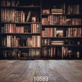 thumbnail image 2 of ABPHOTO Polyester 5x7ft Bookshelf Backdrop Interior Study Room Vintage Bookcase Magic Books Grunge Stripes Wood Floor Shabby Ancient Library Photography Background Photo Studio Props, 2 of 3