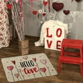 thumbnail image 6 of Valentines Welcome Heart Door Mat 24"*16" Red Heart Mat Non-Slip Outdoor Welcome Mats Valentines Day Kitchen Mat Valentine's Day Heart Bath Mat Love Doormat Front Porch Entryway Decor, 6 of 8
