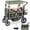 Green, variant on SACVON 2-Seater Stroller Wagon with Side Entry, Canopy & Snack Tray, Includes Removable Storage Bag That Converts to a Backpack-Black
