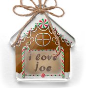 Ornament Printed One Sided I Love Joe Coffee Beans Christmas 2021 Neonblond