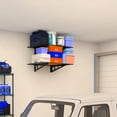 thumbnail image 3 of eShelf 2-Pack Wall Shelf Steel Garage Shelving Storage Rack 24" by 48" (2x4 ft) Black, 3 of 10