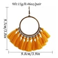 thumbnail image 5 of HOOUN 1 Pair Boho Tassel Ethnic Earring Bohemian Hook Drop Dangle Jewelry for Women-Style-7, 5 of 7