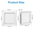 thumbnail image 2 of Rejillas de pared Uxcell, 8 x 8 pulgadas, 1 juego de rejilla de ventilación de aluminio, con louver y malla, 2 of 5