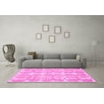 thumbnail image 3 of Ahgly Company Indoor Round Abstract Pink Modern Area Rugs, 4' Round, 3 of 4
