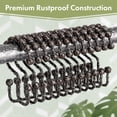 thumbnail image 4 of Bathway Shower Curtain Rings, Rust-Resistant Metal Double Shower Hooks for Curtain Rolling Shower Curtain Hooks Rings Shower Rings for Bathroom Shower Curtain Rod, Bronze, Set of 12 Rings, 4 of 7