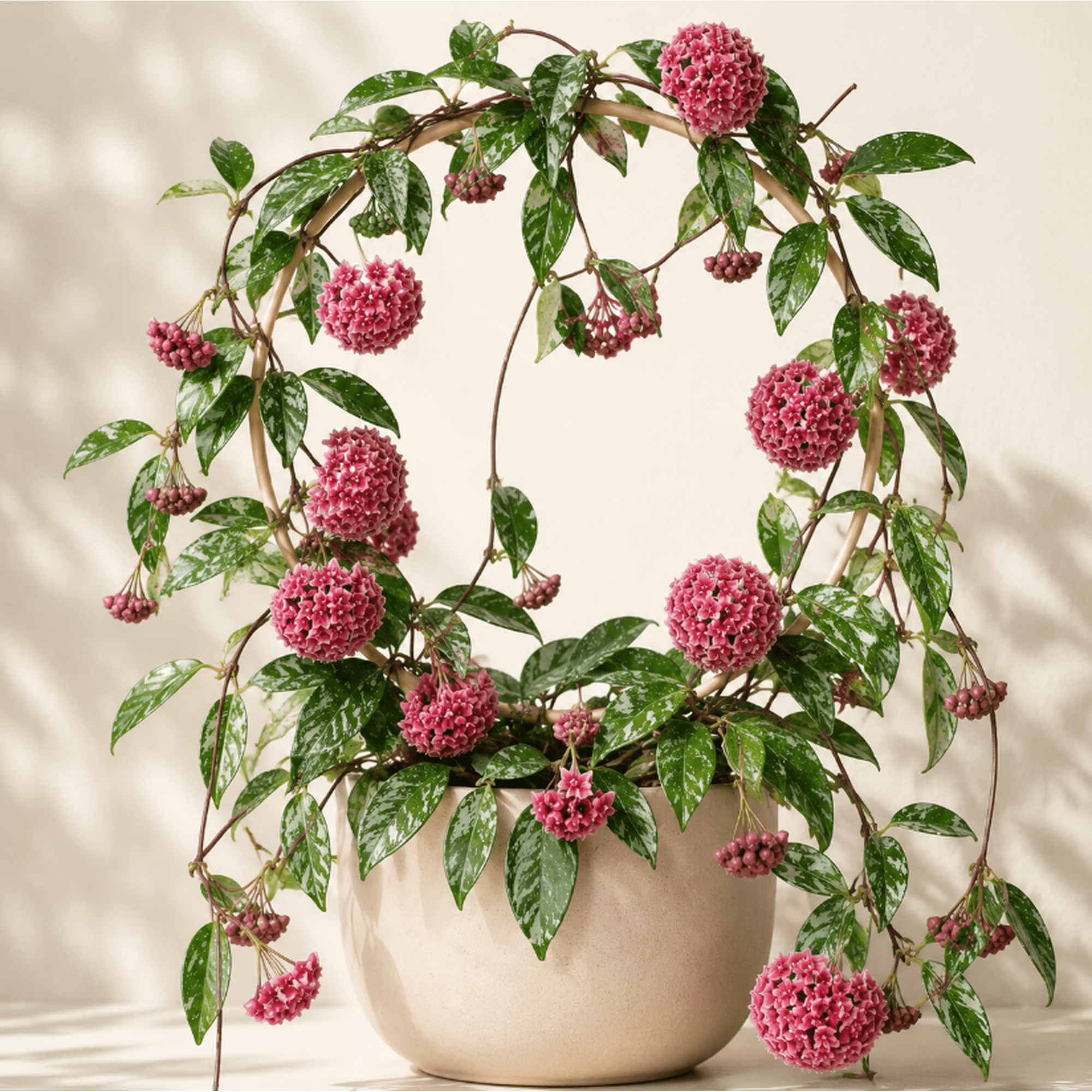 Hoya Pubicalyx Splash Live Plant, 5-7 Inch Silver Splash Wax Plant Without Pot for Indoor Planters, Hanging Baskets and Containers