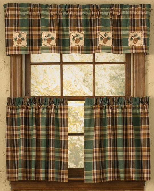 Pinecone Patch Lined Valance Walmart Com