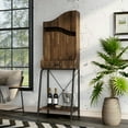thumbnail image 2 of Furniture of America Jax Multi-Storage Wood Bar with 2-Shelf, Light Hickory, 2 of 8