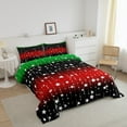thumbnail image 4 of Erosebridal Space Star Glitter Comforter Set, Ombre Black Green Red Bedding Set Gradient Galaxy Quilt Women Bedroom, Glitter Starry Sky Down Comforter With 1 Pillow Case, Twin, 4 of 6