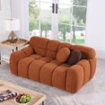 thumbnail image 2 of Unbranded Modern ergonomic marshmallow sofa for living room 2 Seats - Light Brown, 2 of 5