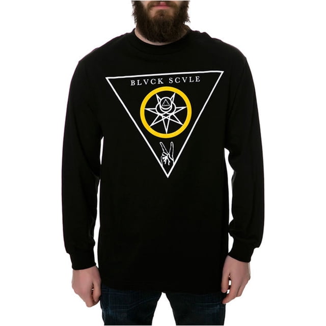Black Scale The Victorious Blessed LS Graphic Camiseta para Hombre, Negro, X-Large