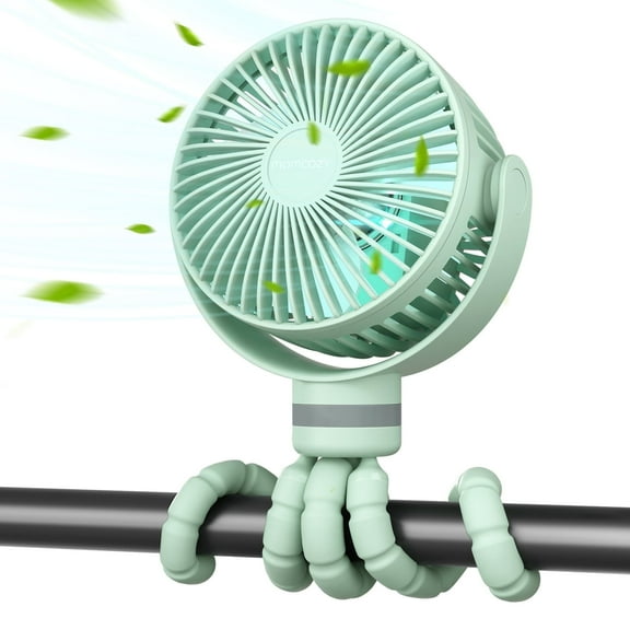 Momcozy Portable Stroller Fan, USB Rechargeable and Handheld Cooling Fan for Travel, Car Seat, Bedroom