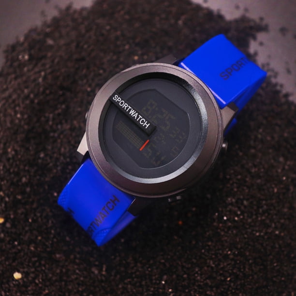 Reloj electrónico deportivo luminoso para exteriores con tecnología de color resistente al agua de 50 m para hombre