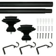thumbnail image 5 of Better Homes & Gardens 1” Metal Square Single Curtain Rod, Matte Black, 42-120”, 5 of 7