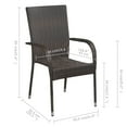 thumbnail image 3 of vidaXL Patio Dining Set Outdoor Dining Table and Chairs Patio Conversation Set, 3 of 6