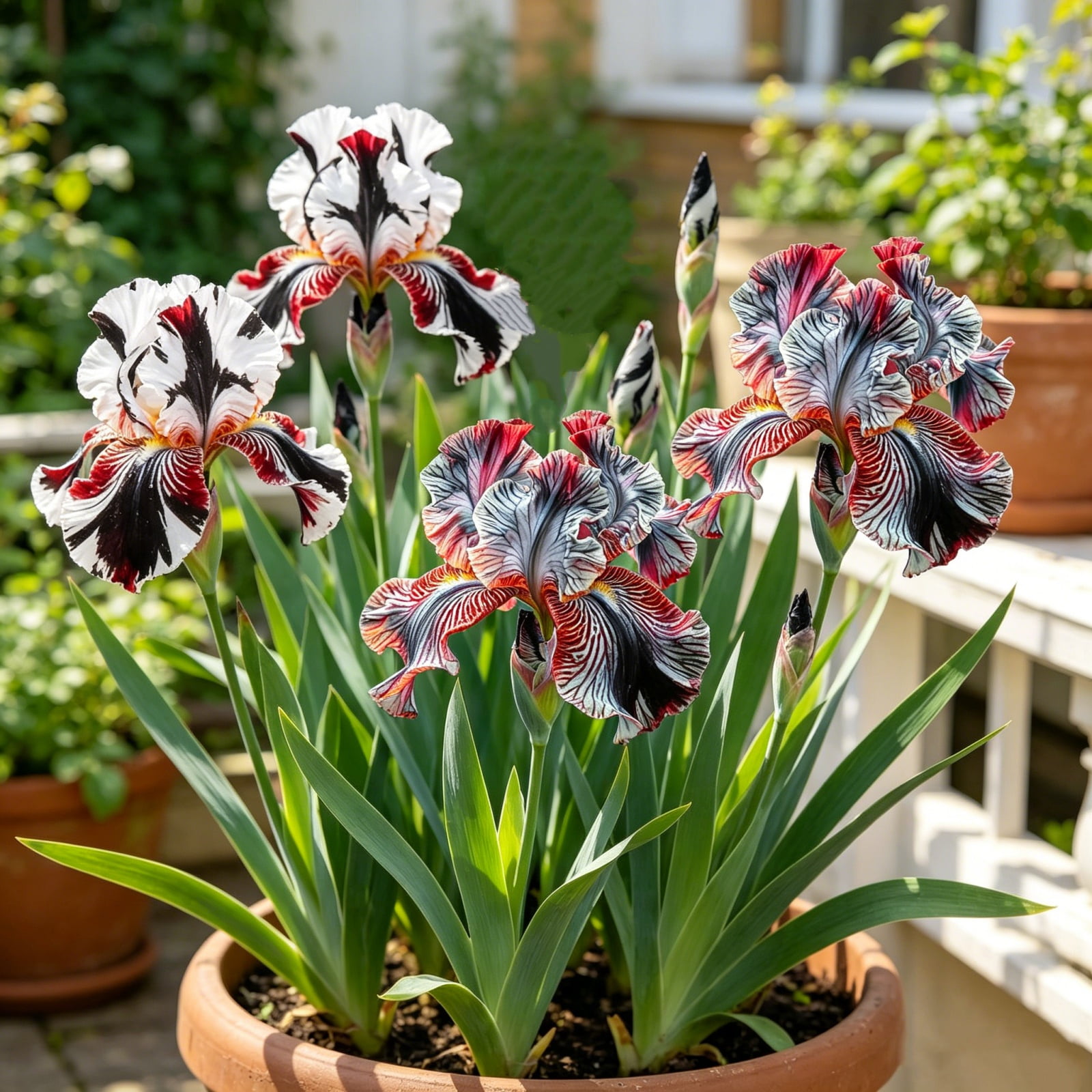 Delicate Iris—Stunning clump-Forming—Significantly enhances the beauty of the garden——Year-Round ornamental appeal