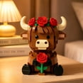 thumbnail image 7 of Highland Cow Rose Building Blocks Set, Collectible Animal Building Toy, Creative Scottish Cow Rose Brick Set for Adults, DIY Home Office Decor, STEM Education-Gift Ideas, 7 of 7