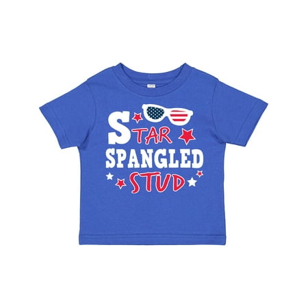 

Inktastic Star Spangled Stud with Sunglasses and Stars Boys Toddler T-Shirt