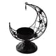 thumbnail image 1 of Portavelas de de Metal, adorno de mesa de 7,3 pulgadas de alto, soporte de vela romántico para fiesta de boda, Festival duradero Estrella Negra, 1 of 9