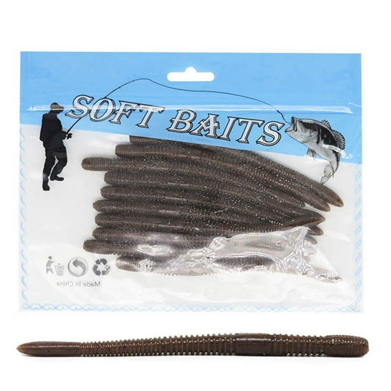 10Pcs Fishing Lure Soft Bait Worm Swim Bait Bass Bait Pike Bass 115mm/4.2g  