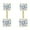 Yellow Gold Plated Silver, variant on Earring Jackets with Cubic Zirconia – Sterling Silver, Adjustable Drop Design – 1.50 CTW (5.25mm & 6.50mm Stones) - Platinum Plated Silver