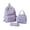 Purple, variant on 3 in 1 Cute Mini dachshund Print Backpack Set, Lightweight Fabric Backpack with Lunch Handbag & Pencil Case, Casual Daily Backpack