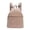 B004- Khaki, variant on Compact Backpack, Backpack Straps, Adjustable Straps, Corduroy Fabric, 10X6 in Small Pack, Casual Travel, Tan Shade, 1 Pc