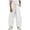 White, variant on Qingpeng Girls Wide Leg Pants High Waist Drawstring Striped Cuffs Lightweight Wrinkled School Outdoor Casual Spring Summer Long Pants for Kids