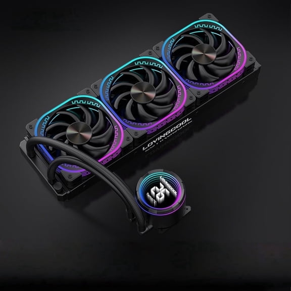 360mm CPU Liquid Cooler, All-in-One AIO Water Cooler with Dynamic Digital Display & Rotatable Screen, Real-Time Temp/RPM/Noise Monitor, Support Intel LGA 1700/1200/115X/2011/2066 & AMD AM5/AM4