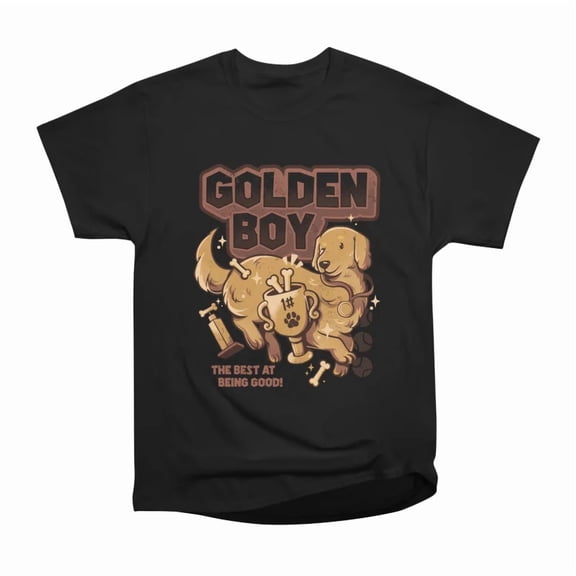 Golden Boy Cute Golden Retriever Dog Gift T-Shirt Tee Gift For Him Merch For Her Apparel F