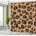 thumbnail image 4 of Ambesonne Animal Shower Curtain, Jungle Design Leopard Print, 69"Wx84"L, Caramel Black, 4 of 4