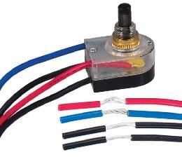 B&P Lamp® On-Off Push Button Switch with Brass Nut - Walmart.com