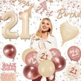 thumbnail image 5 of YANSION 21st Birthday Decorations for Girls, Retro Blush Pink Balloons, 21st Birthday Banner, Triangle Flag Banner, 21st Birthday Balloons, Rose Gold White Sand Nude Balloon Set, 5 of 7
