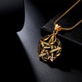 thumbnail image 6 of Jewmon Wiccan Pentagram Necklace for Men Pentacle Star Entwined Snake Pendant Unisex Necklace Protection Jewelry Gold, 6 of 9
