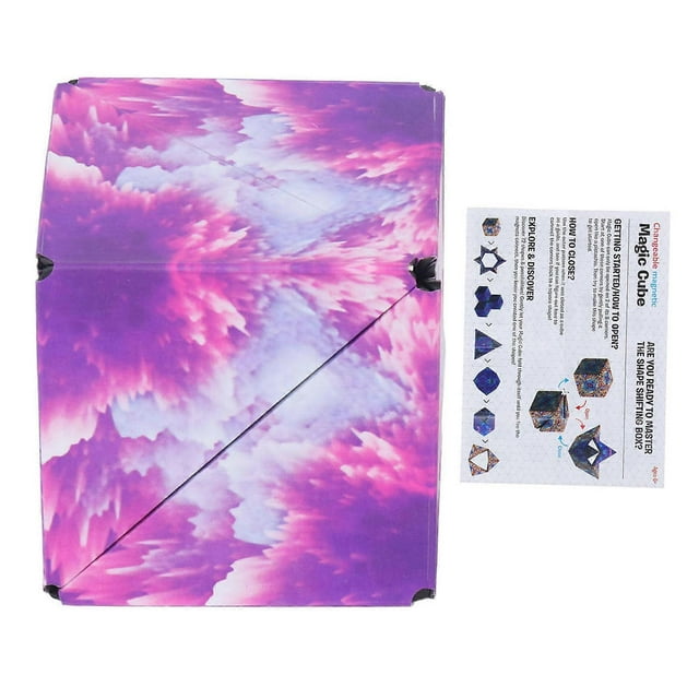 Shape Shifting Box Children Adult Funny Portable Anxiety Stress Relief Shape Transform Puzzle for Office Purple