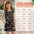 thumbnail image 6 of ZIATUBLES Bone Heart Paw Print Girls Summer Romper Ruffle Cap Sleeves One-Piece Short Jumpsuit Soft Comfort Kids Casual Playsuit with Pockets for 5-6 Y, 6 of 6