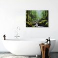 thumbnail image 6 of Fenyluxe Waterfall Forest Rocks Canvas Wall Art Decor for Home Living Room Bedroom Kitchen Bathroom Office Hotel Salon Bar Mediation Relaxation, Ready To Hang Room Home Art Decor 20x16in, 6 of 6