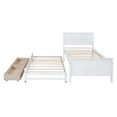 thumbnail image 4 of Bellemave Twin Bed with Trundle and 2 Storage Drawers, Wood Platform Bed Frame with Headboard and Trundle Bed, Twin Size Storage Bed for Bedroom (White), 4 of 8