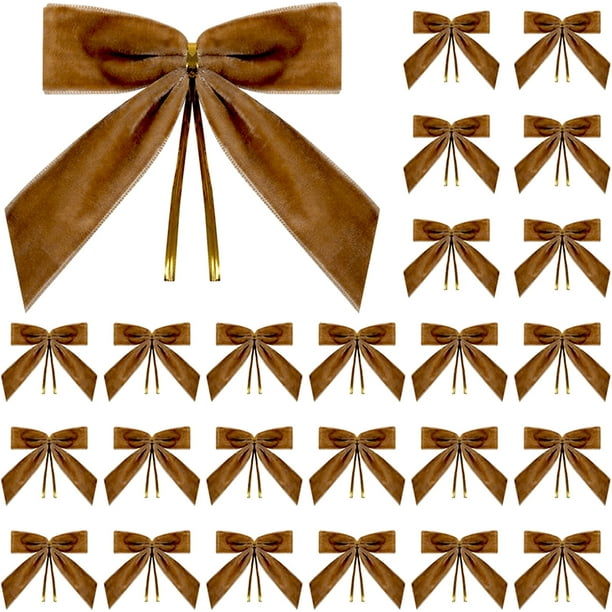 25 Lazos Navideos Pequeos De Terciopelo Burdeos, Ideales Para Decorar Coronas De Rbol De Navidad, Envolver Regalos, Bodas, Bolsitas Para Dulces, Repostera Y Decoracin Del Hogar. 12, 7, UKHBMC
