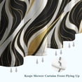 thumbnail image 6 of Black White Gold Wave Marble Pattern Shower Curtain 36"x72" ,Bathroom Decorative Shower Curtains Set with 12 Hooks,Modern Waterproof Washable Shower Curtain, 6 of 6