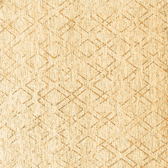 Ahgly Company Indoor Square Solid Orange Modern Area Rugs, 4' Square